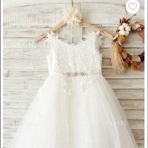 Beautiful lace flower girl dress